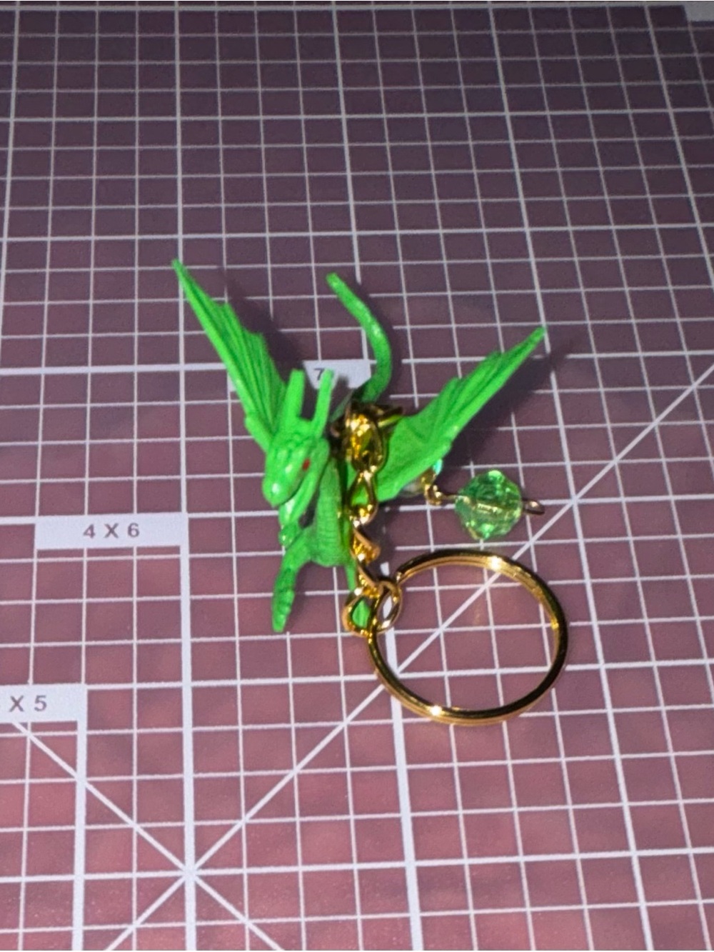 Handmade Green Dragon Keychain